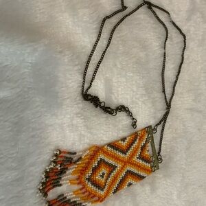 Artisan Beaded Necklace with Vibrant Accents